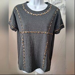 Forever 21   Studded Accents Knit Top Size Small